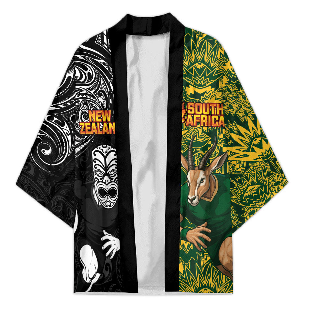 Custom South Africa vs New Zealand Kimono Rugby se Grootste Wedywering Two Nations One Battle