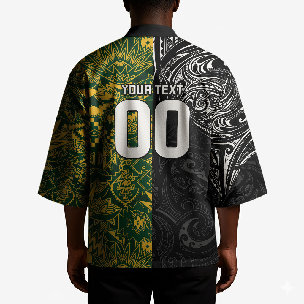 Custom South Africa vs New Zealand Kimono Rugby se Grootste Wedywering Two Nations One Battle