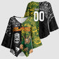 Custom South Africa vs New Zealand Kimono Sleeve Blouse Rugby se Grootste Wedywering Two Nations One Battle