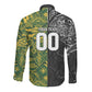 Custom South Africa vs New Zealand Long Sleeve Button Shirt Rugby se Grootste Wedywering Two Nations One Battle