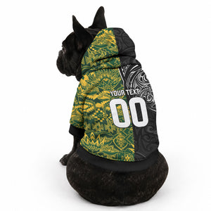 Custom South Africa vs New Zealand Pet Hoodie Rugby se Grootste Wedywering Two Nations One Battle