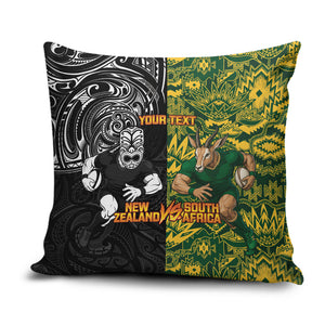 Custom South Africa vs New Zealand Pillow Cover Rugby se Grootste Wedywering Two Nations One Battle