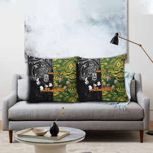 Custom South Africa vs New Zealand Pillow Cover Rugby se Grootste Wedywering Two Nations One Battle