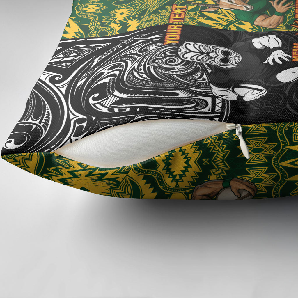 Custom South Africa vs New Zealand Pillow Cover Rugby se Grootste Wedywering Two Nations One Battle