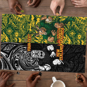 Custom South Africa vs New Zealand Puzzle Rugby se Grootste Wedywering Two Nations One Battle