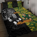 Custom South Africa vs New Zealand Quilt Bed Set Rugby se Grootste Wedywering Two Nations One Battle