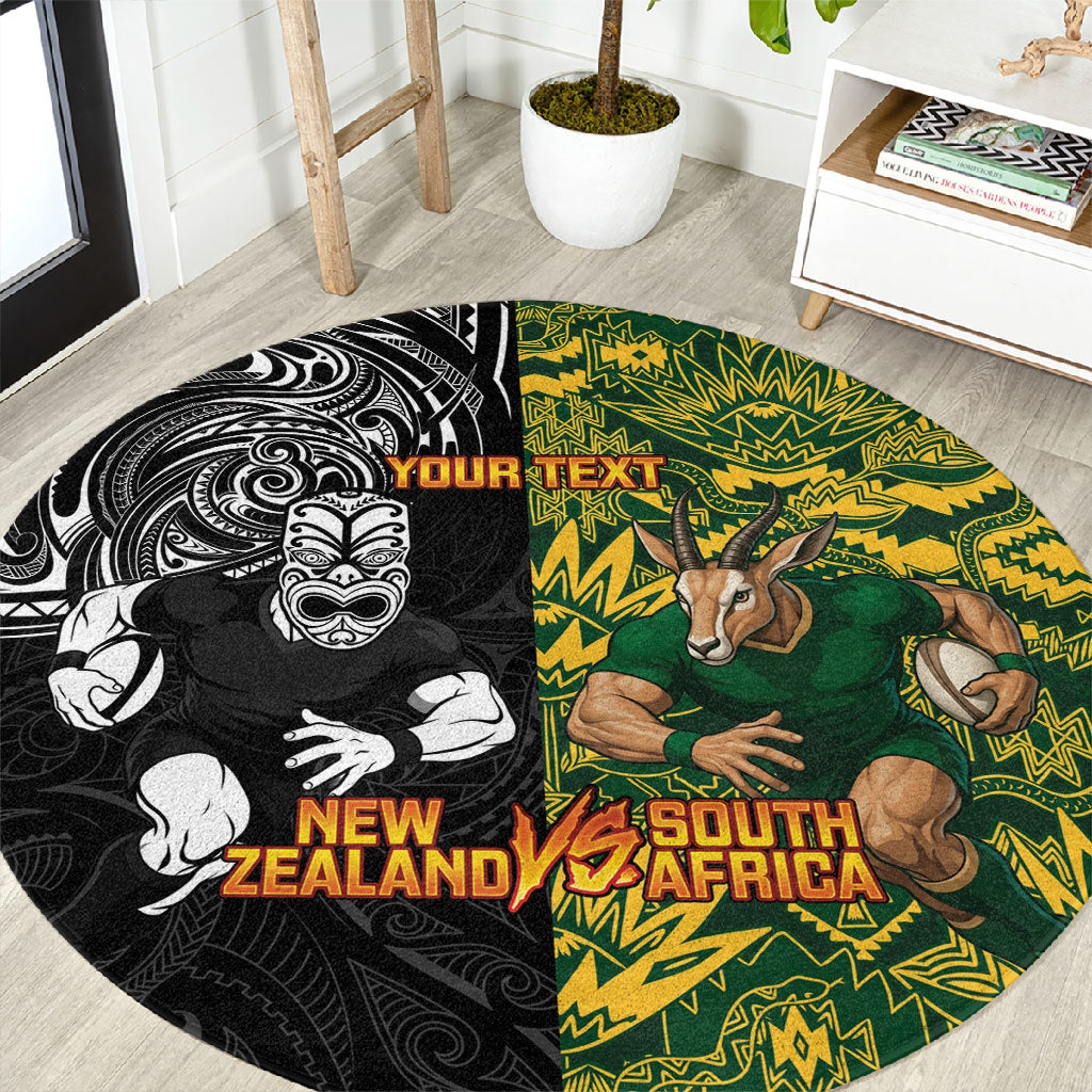 Custom South Africa vs New Zealand Round Carpet Rugby se Grootste Wedywering Two Nations One Battle