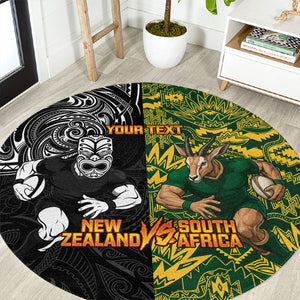 Custom South Africa vs New Zealand Round Carpet Rugby se Grootste Wedywering Two Nations One Battle