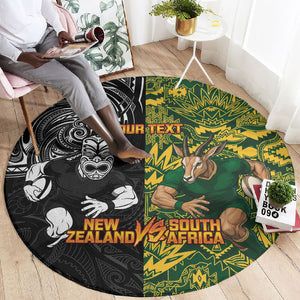 Custom South Africa vs New Zealand Round Carpet Rugby se Grootste Wedywering Two Nations One Battle