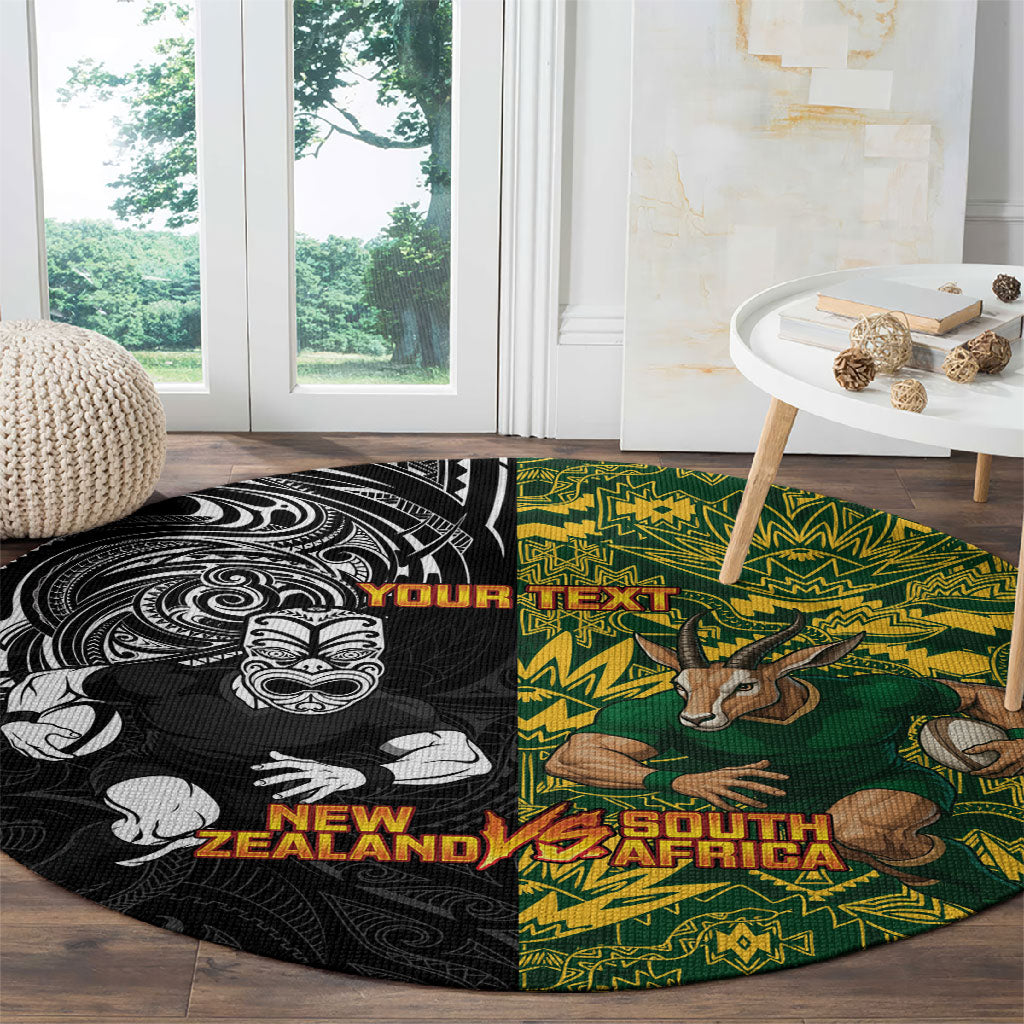 Custom South Africa vs New Zealand Round Carpet Rugby se Grootste Wedywering Two Nations One Battle