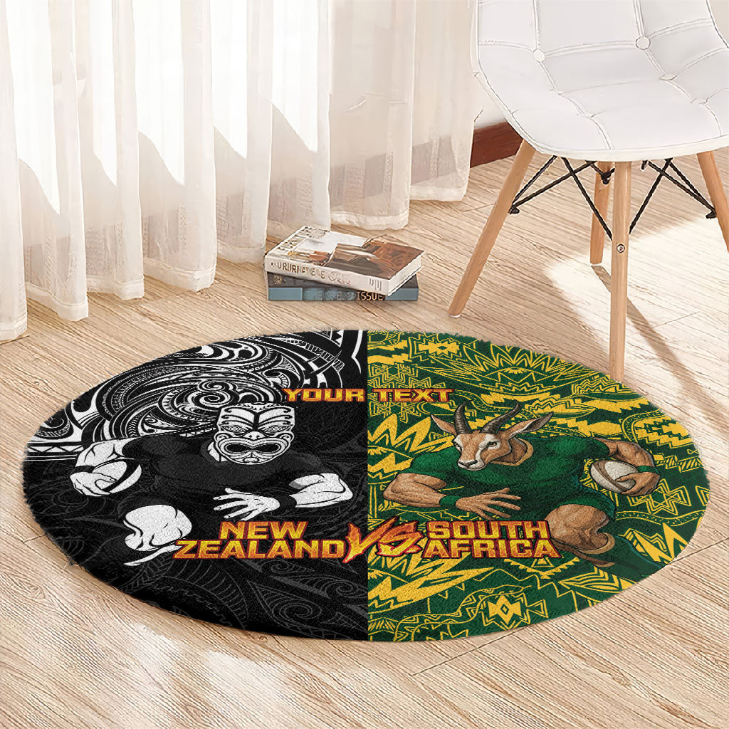 Custom South Africa vs New Zealand Round Carpet Rugby se Grootste Wedywering Two Nations One Battle