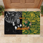 Custom South Africa vs New Zealand Rubber Doormat Rugby se Grootste Wedywering Two Nations One Battle
