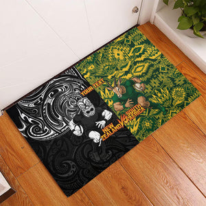 Custom South Africa vs New Zealand Rubber Doormat Rugby se Grootste Wedywering Two Nations One Battle