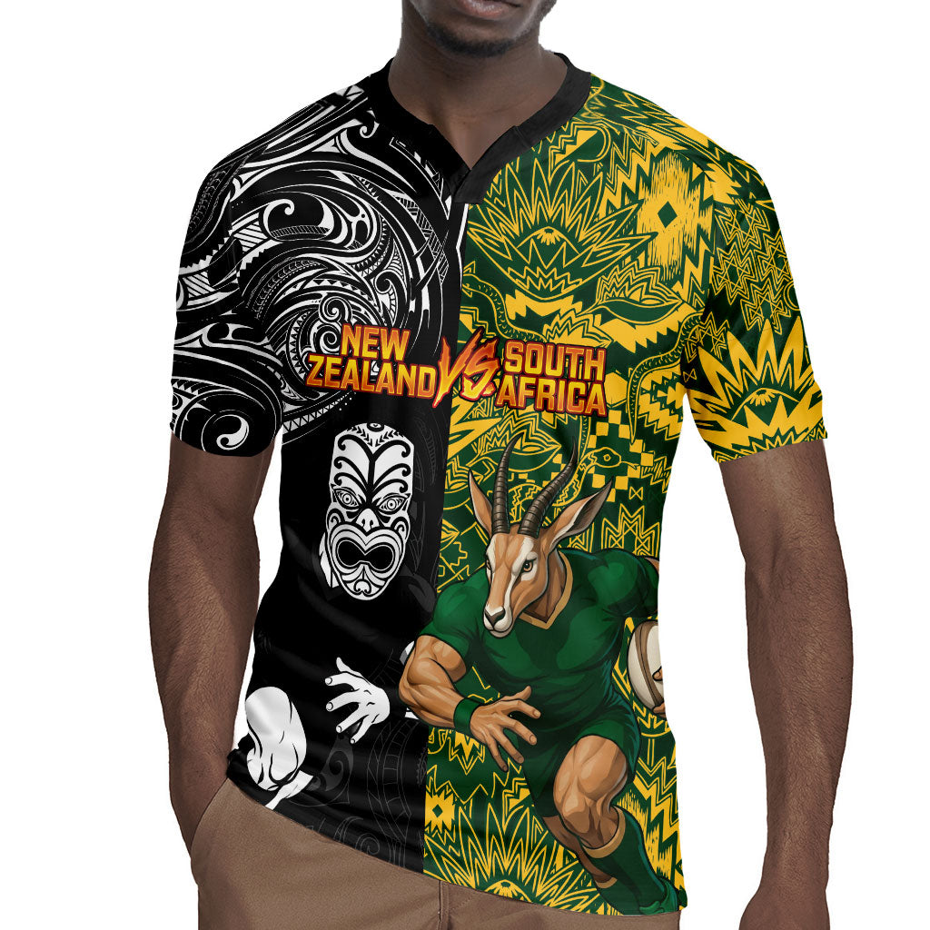 Custom South Africa vs New Zealand Rugby Jersey Rugby se Grootste Wedywering Two Nations One Battle