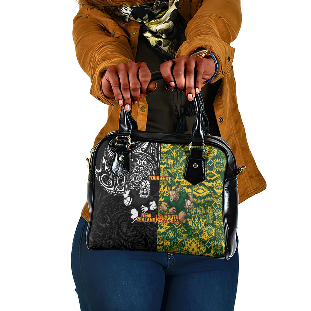 Custom South Africa vs New Zealand Shoulder Handbag Rugby se Grootste Wedywering Two Nations One Battle