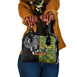 Custom South Africa vs New Zealand Shoulder Handbag Rugby se Grootste Wedywering Two Nations One Battle