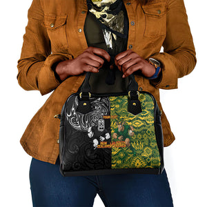 Custom South Africa vs New Zealand Shoulder Handbag Rugby se Grootste Wedywering Two Nations One Battle