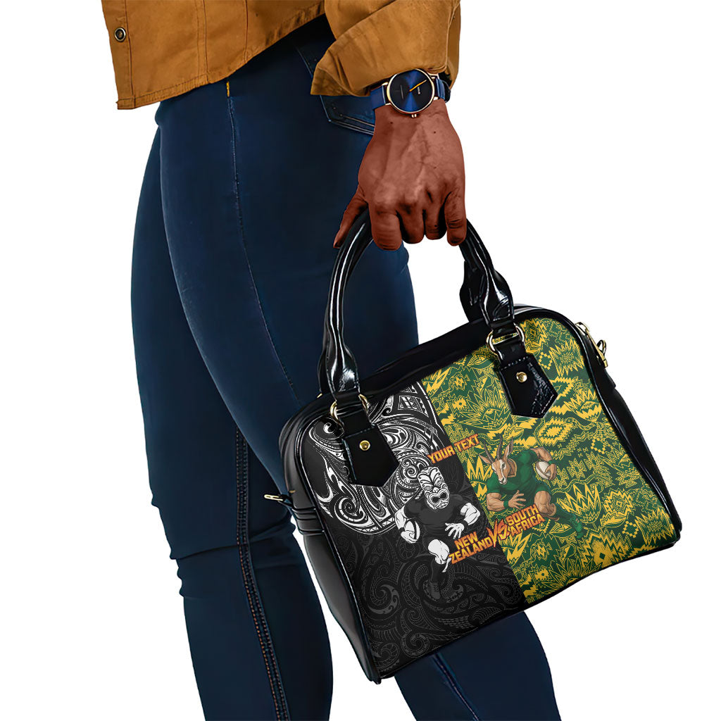 Custom South Africa vs New Zealand Shoulder Handbag Rugby se Grootste Wedywering Two Nations One Battle