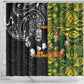 Custom South Africa vs New Zealand Shower Curtain Rugby se Grootste Wedywering Two Nations One Battle
