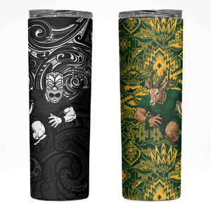 South Africa vs New Zealand Skinny Tumbler Rugby se Grootste Wedywering Two Nations One Battle