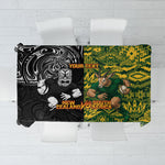 Custom South Africa vs New Zealand Tablecloth Rugby se Grootste Wedywering Two Nations One Battle