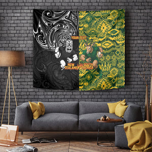 Custom South Africa vs New Zealand Tapestry Rugby se Grootste Wedywering Two Nations One Battle