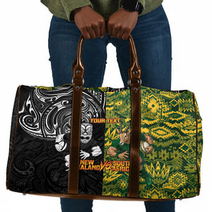Custom South Africa vs New Zealand Travel Bag Rugby se Grootste Wedywering Two Nations One Battle