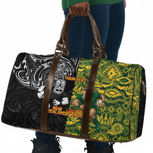 Custom South Africa vs New Zealand Travel Bag Rugby se Grootste Wedywering Two Nations One Battle
