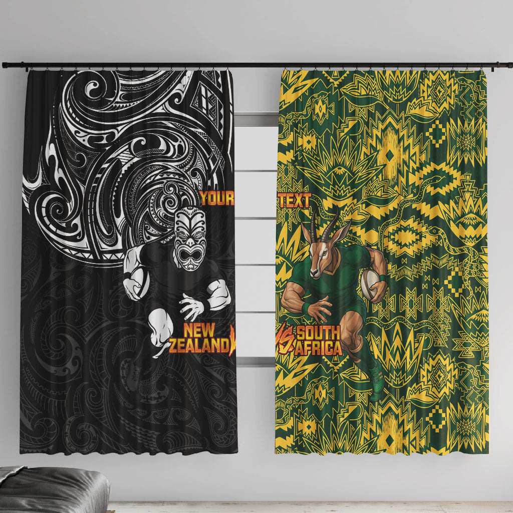 Custom South Africa vs New Zealand Window Curtain Rugby se Grootste Wedywering Two Nations One Battle