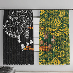 Custom South Africa vs New Zealand Window Curtain Rugby se Grootste Wedywering Two Nations One Battle