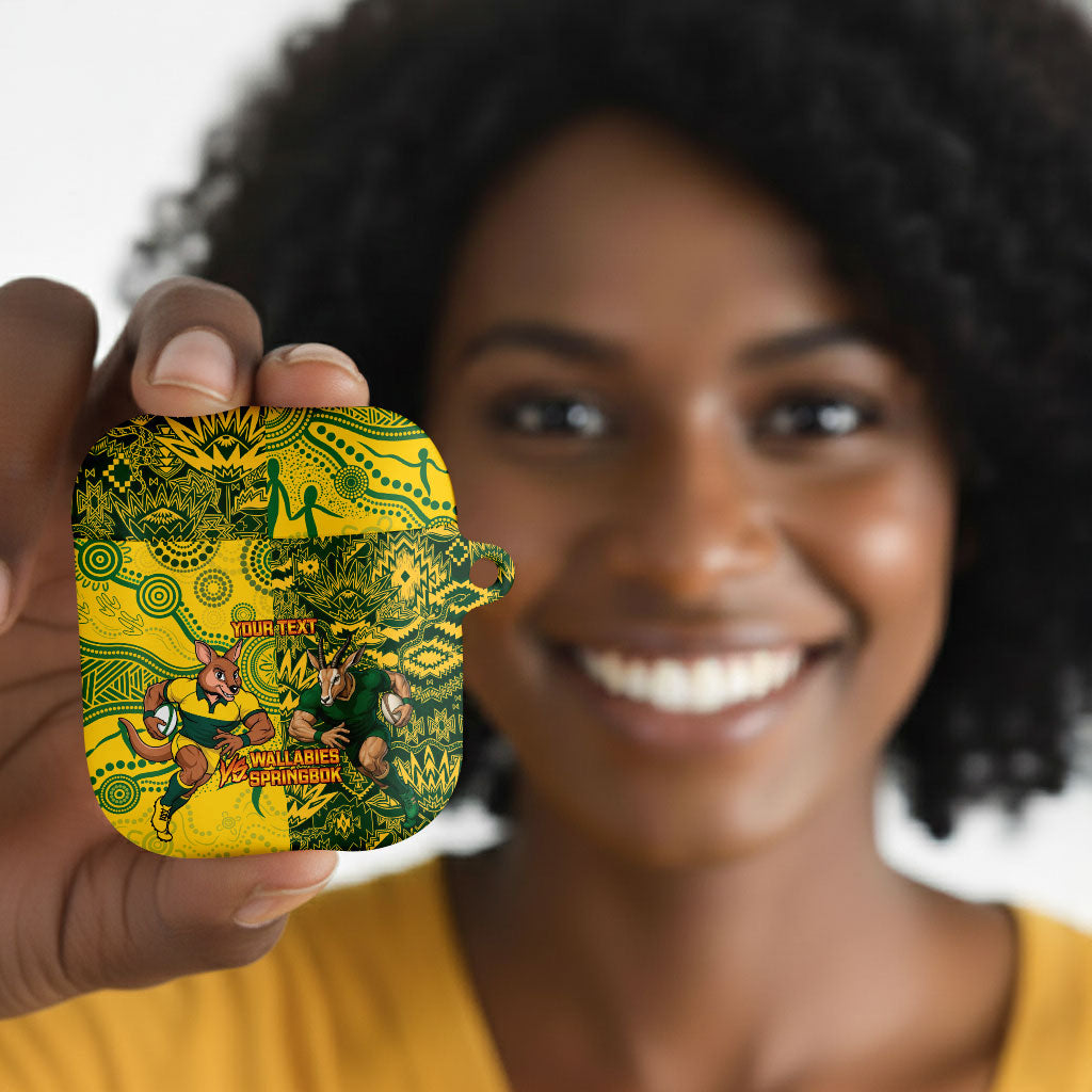 Custom South Africa vs Australia AirPods Case Springboks Wallabies Two Nations One Battle