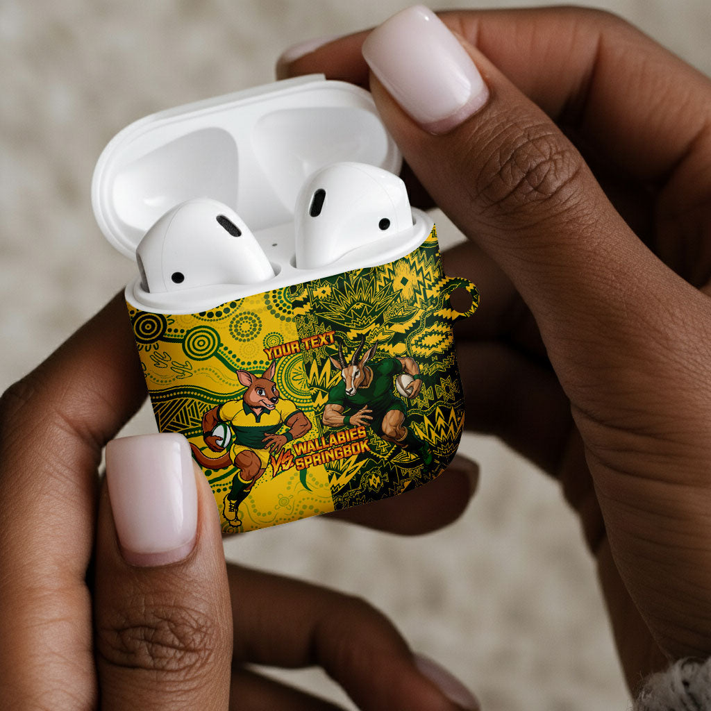 Custom South Africa vs Australia AirPods Case Springboks Wallabies Two Nations One Battle