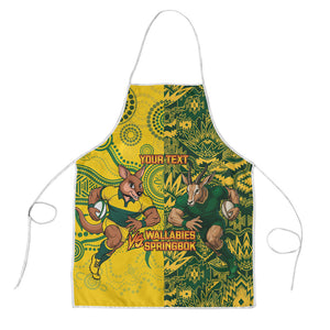 Custom South Africa vs Australia Apron Springboks Wallabies Two Nations One Battle