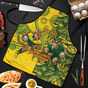 Custom South Africa vs Australia Apron Springboks Wallabies Two Nations One Battle