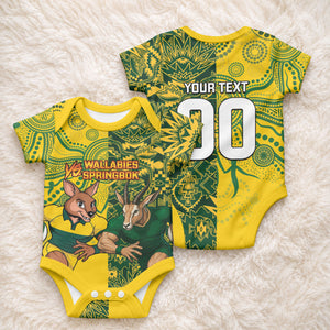 Custom South Africa vs Australia Baby Onesie Springboks Wallabies Two Nations One Battle
