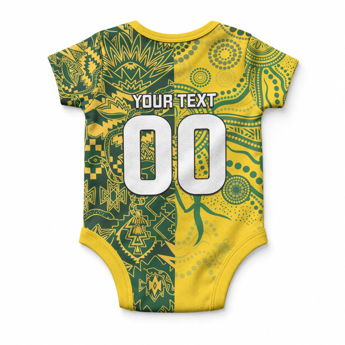 Custom South Africa vs Australia Baby Onesie Springboks Wallabies Two Nations One Battle