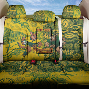 Custom South Africa vs Australia Back Car Seat Cover Springboks Wallabies Two Nations One Battle