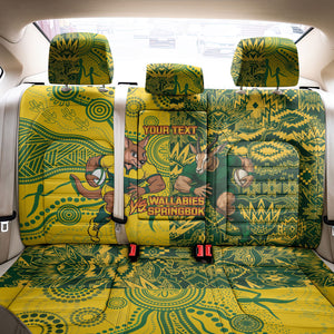 Custom South Africa vs Australia Back Car Seat Cover Springboks Wallabies Two Nations One Battle