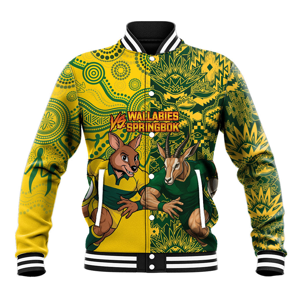 Custom South Africa vs Australia Baseball Jacket Springboks Wallabies Two Nations One Battle