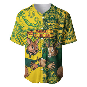 Custom South Africa vs Australia Baseball Jersey Springboks Wallabies Two Nations One Battle