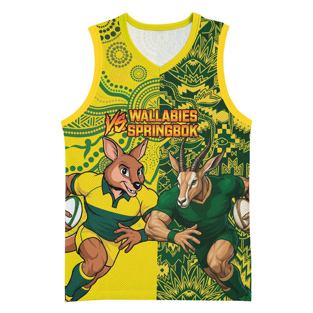Custom South Africa vs Australia Basketball Jersey Springboks Wallabies Two Nations One Battle