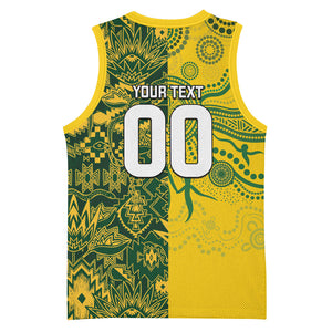 Custom South Africa vs Australia Basketball Jersey Springboks Wallabies Two Nations One Battle
