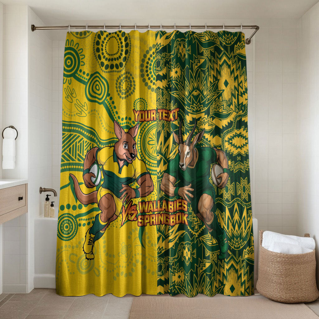 Custom South Africa vs Australia Bathroom Set Springboks Wallabies Two Nations One Battle