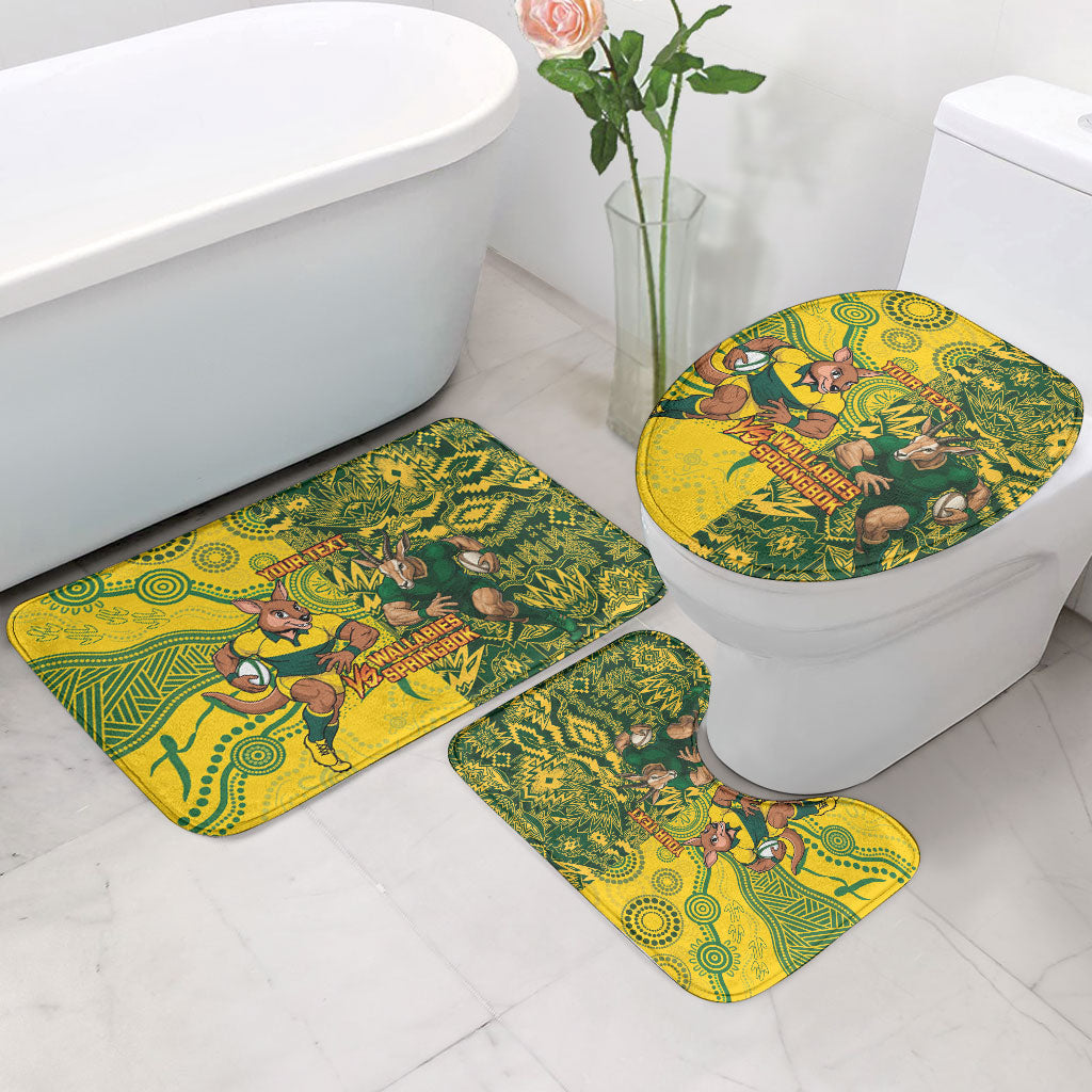 Custom South Africa vs Australia Bathroom Set Springboks Wallabies Two Nations One Battle