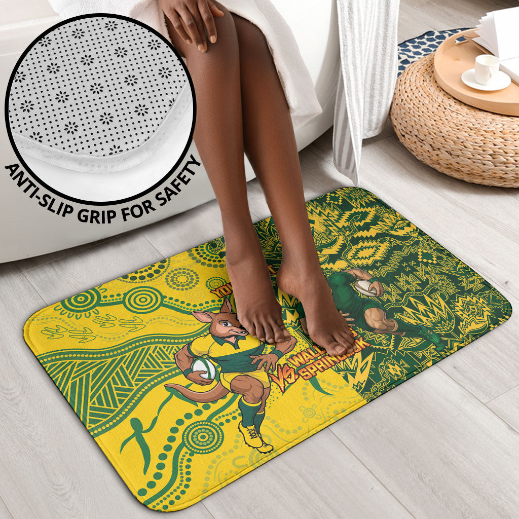 Custom South Africa vs Australia Bathroom Set Springboks Wallabies Two Nations One Battle