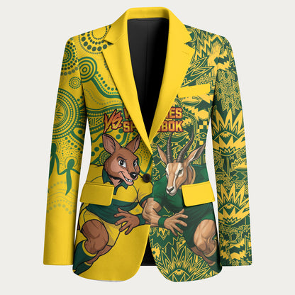 Custom South Africa vs Australia Blazer Springboks Wallabies Two Nations One Battle