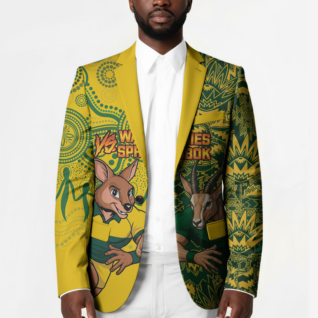 Custom South Africa vs Australia Blazer Springboks Wallabies Two Nations One Battle