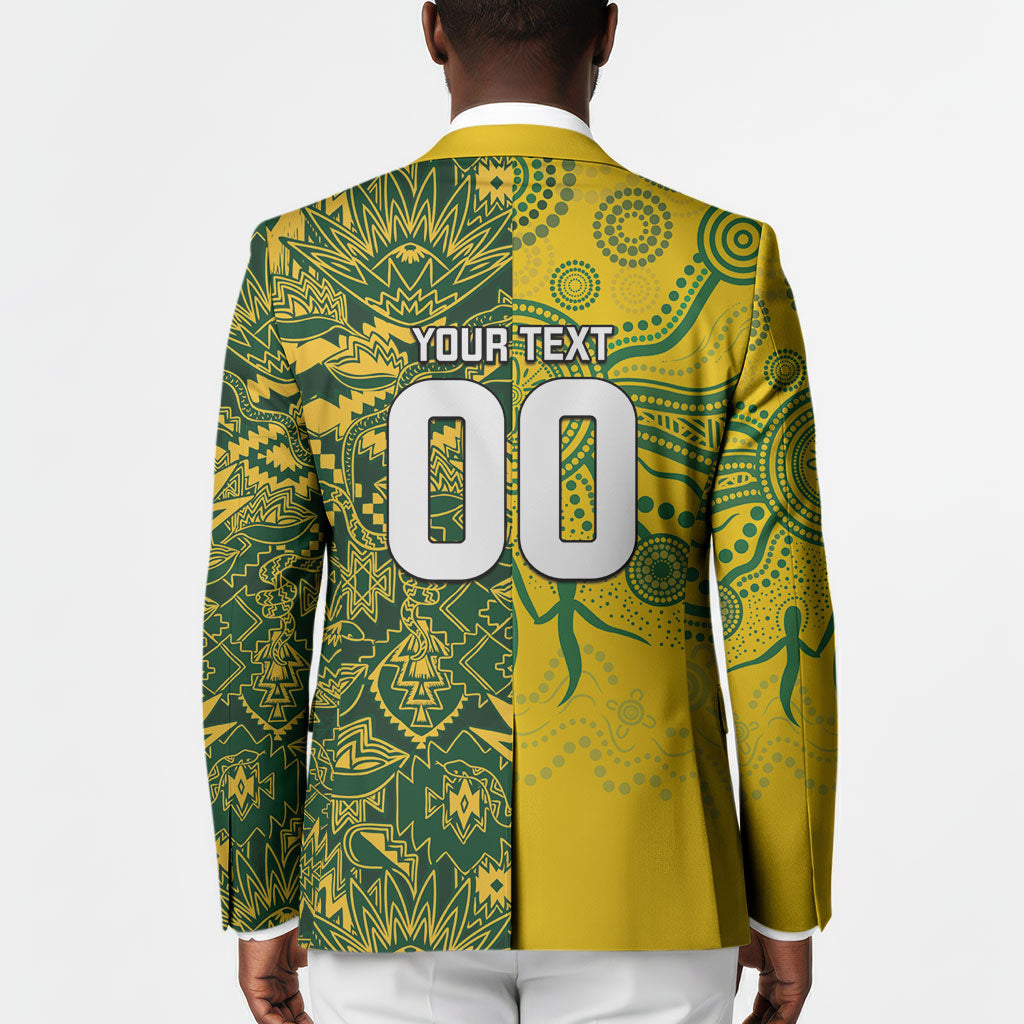 Custom South Africa vs Australia Blazer Springboks Wallabies Two Nations One Battle
