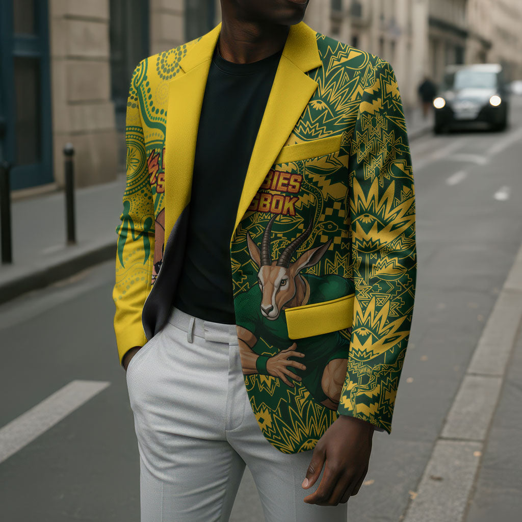 Custom South Africa vs Australia Blazer Springboks Wallabies Two Nations One Battle