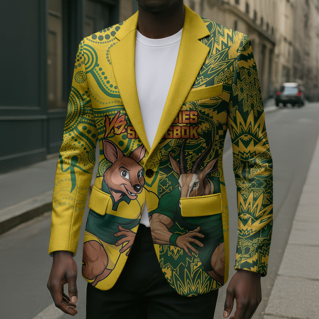 Custom South Africa vs Australia Blazer Springboks Wallabies Two Nations One Battle